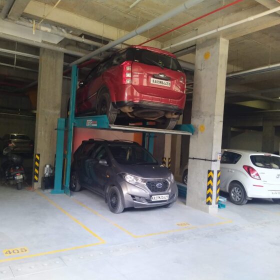 Advanced PLC controlled parking system by Yescarparking in Bangalore, featuring automated logic controllers for space optimization and safety.