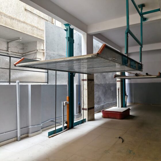 Comparison of traditional parking vs Yescarparkinglift single pillar stack parking system in a compact Bangalore apartment.